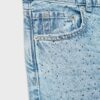 Jeans med rett passform og rhinestones