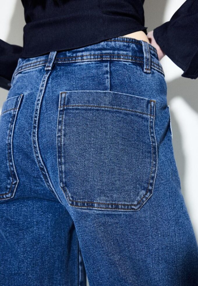 Jeans med rette ben og lommer