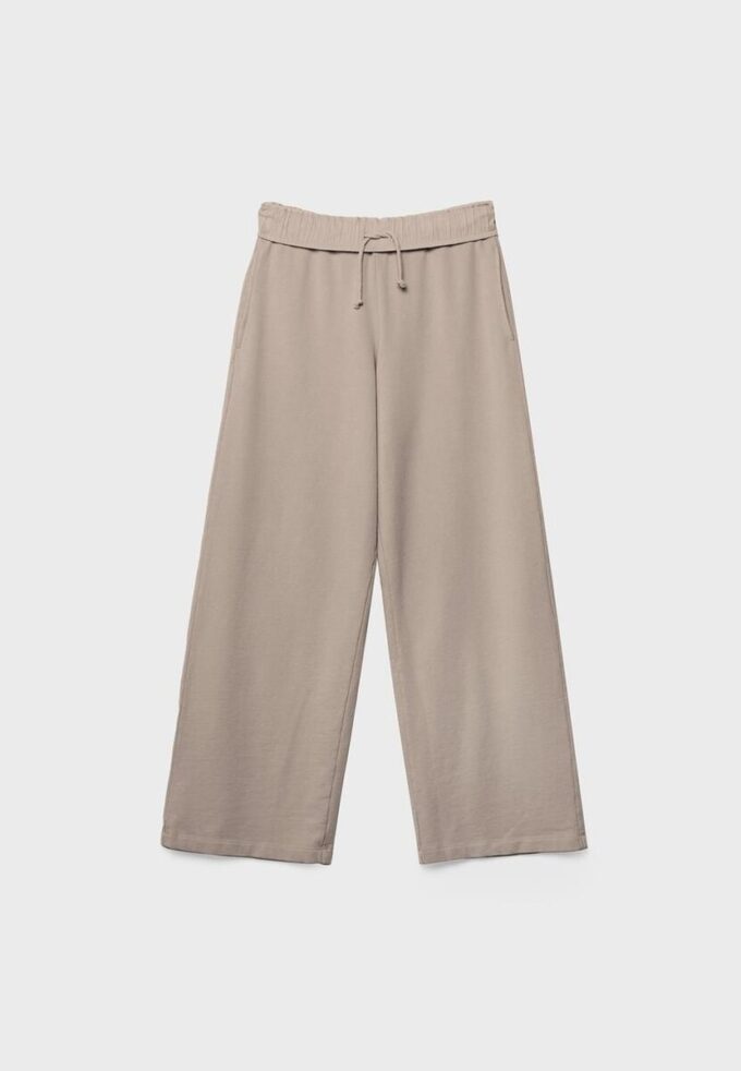 Joggebukse med rett ben og vasket effekt