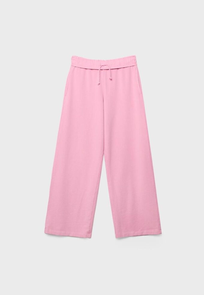 Joggebukse med rett ben og vasket effekt