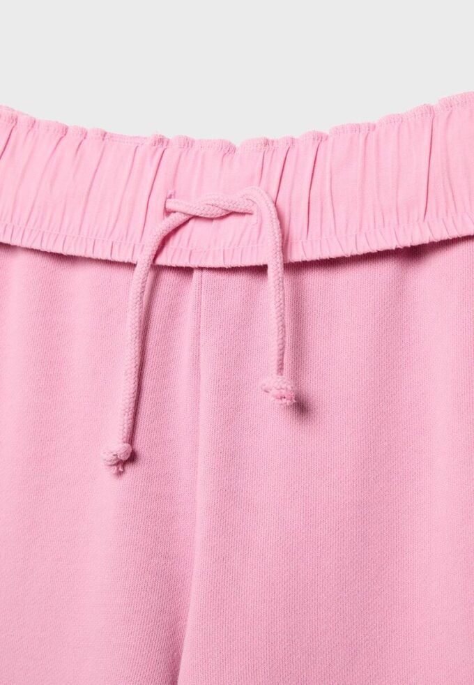 Joggebukse med rett ben og vasket effekt