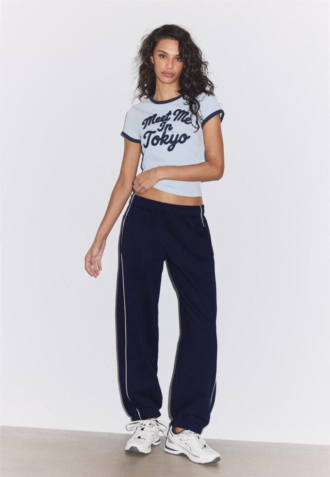 Joggebukser med piping