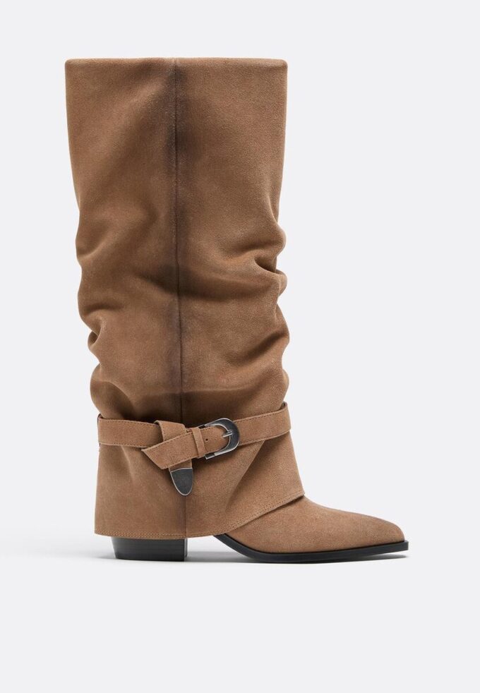 Joots-skinnstøvler med høy hæl