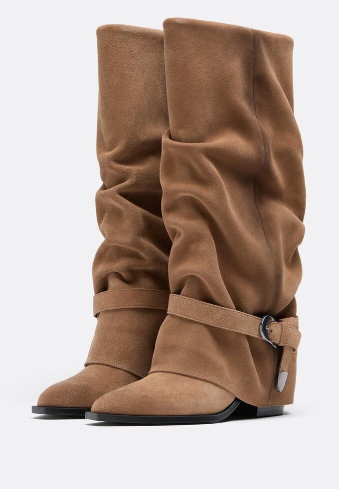 Joots-skinnstøvler med høy hæl