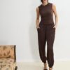 Jumpsuit med halterneck i sateng