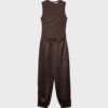 Jumpsuit med halterneck i sateng