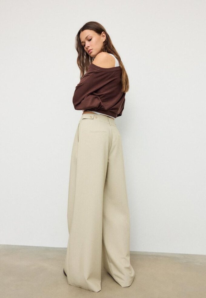 Justerbare bukser med supervide ben