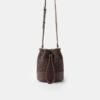 Kontrastfarget heklet crossbody-veske