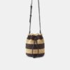 Kontrastfarget heklet crossbody-veske