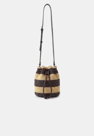 Kontrastfarget heklet crossbody-veske