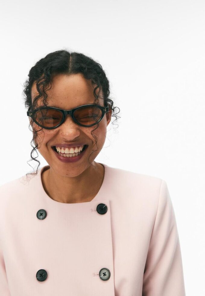 Kort blazer med rund hals