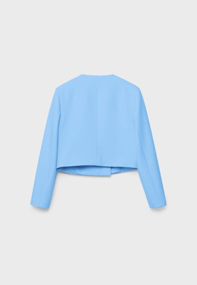 Kort blazer med rund hals