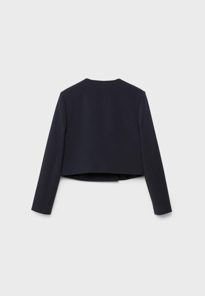 Kort blazer med rund hals