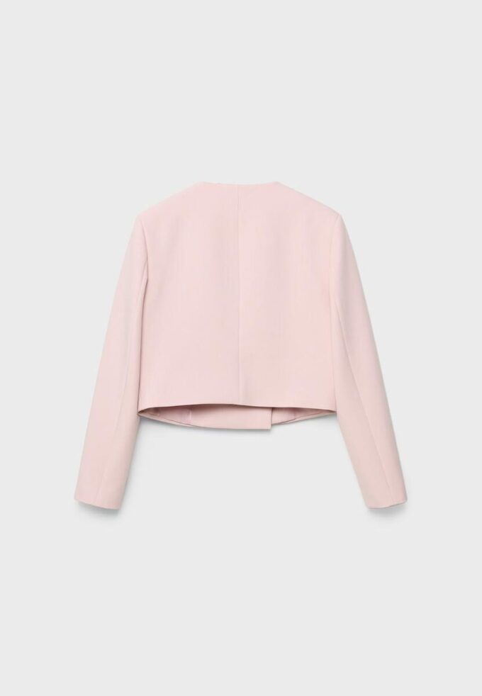 Kort blazer med rund hals