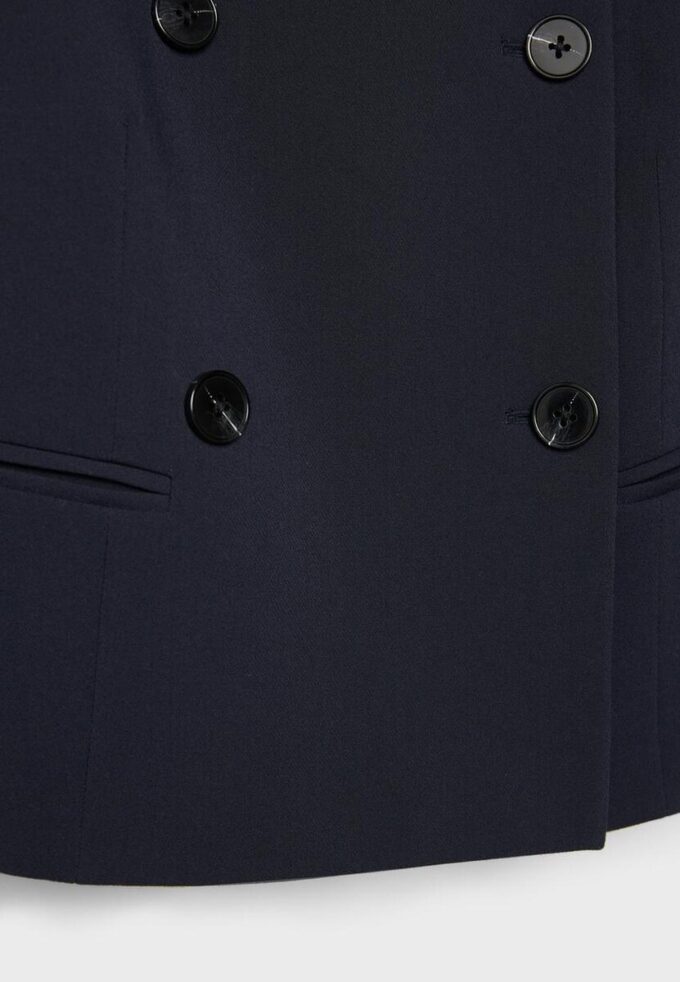 Kort blazer med rund hals