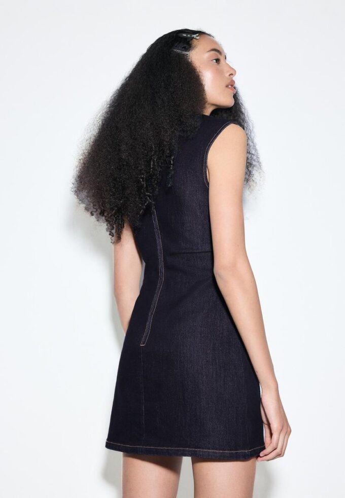 Kort denimkjole