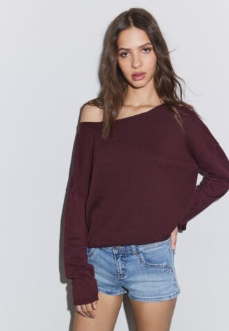 Kort genser med båthals