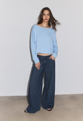 Kort genser med båthals