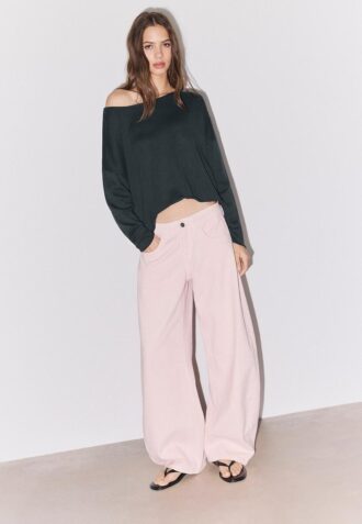 Kort genser med båthals