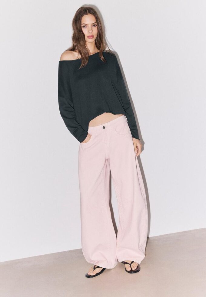 Kort genser med båthals