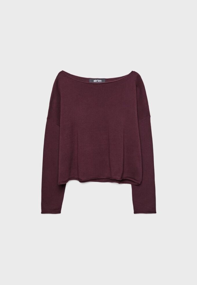 Kort genser med båthals