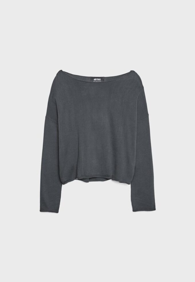 Kort genser med båthals