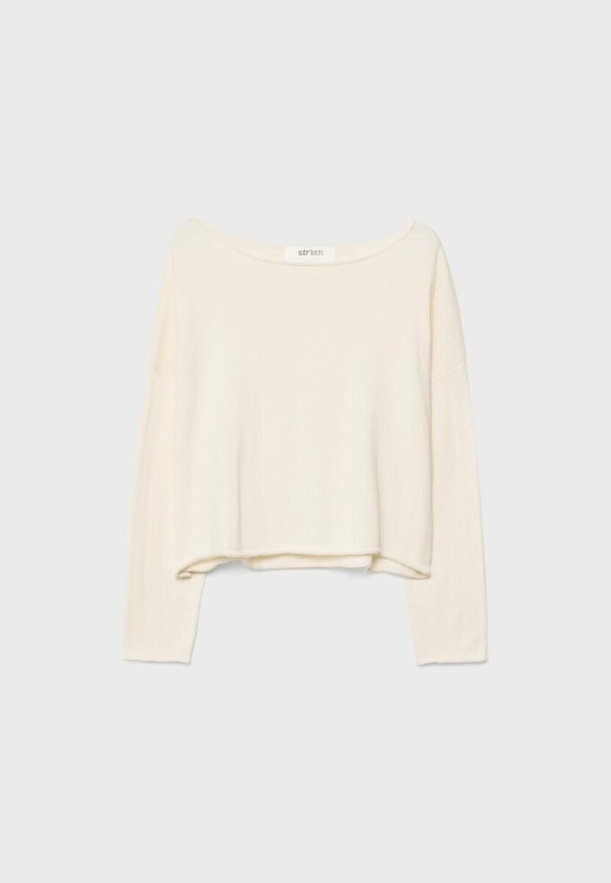 Kort genser med båthals