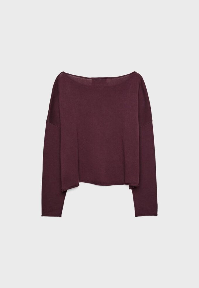 Kort genser med båthals