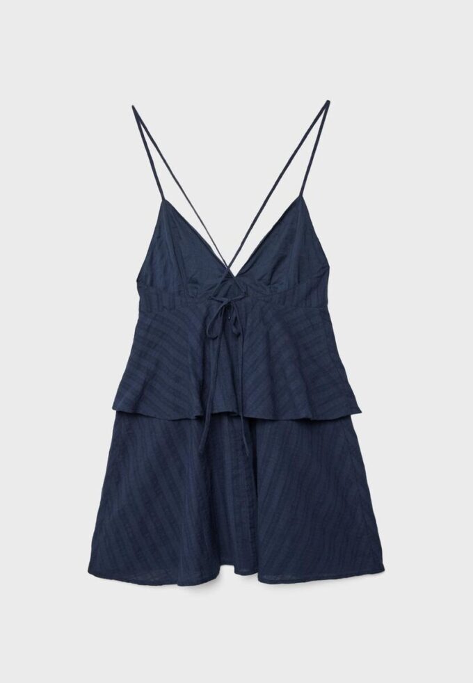 Kort kjole med volanger og stropper