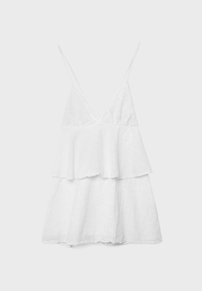 Kort kjole med volanger og stropper