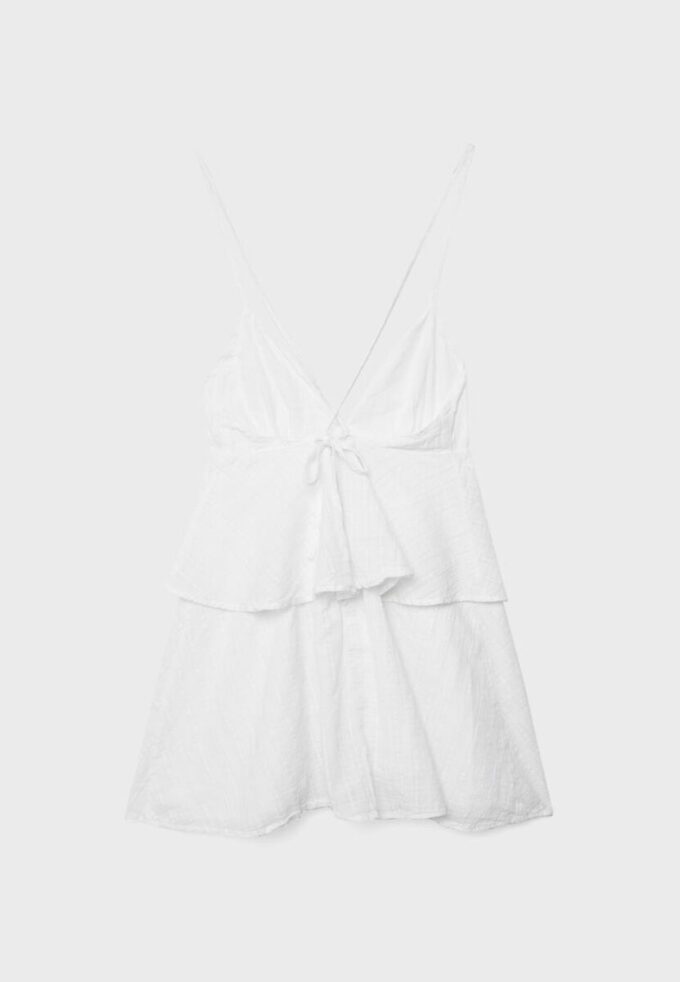 Kort kjole med volanger og stropper