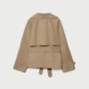 Kort, løstsittende trenchcoat med belte