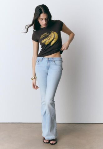 Kortærmet banan-T-skjorte