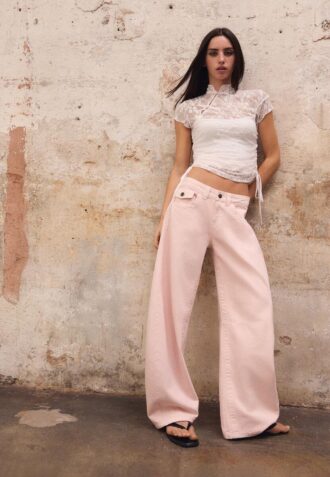 Kortærmet T-skjorte i Qipao-stil