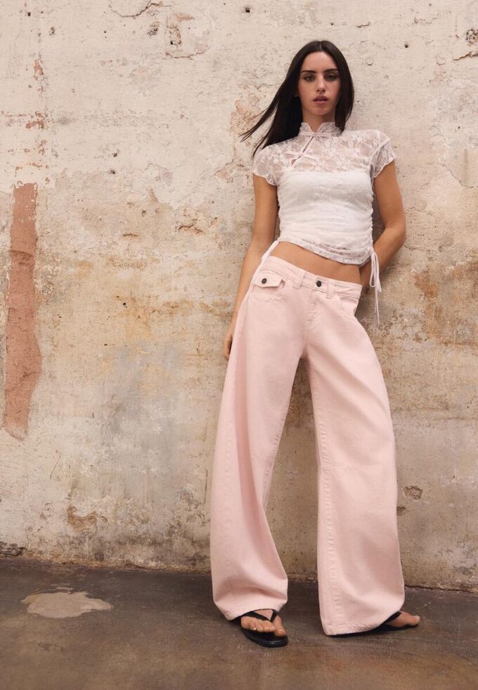 Kortærmet T-skjorte i Qipao-stil