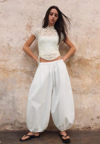 Kortærmet T-skjorte i Qipao-stil