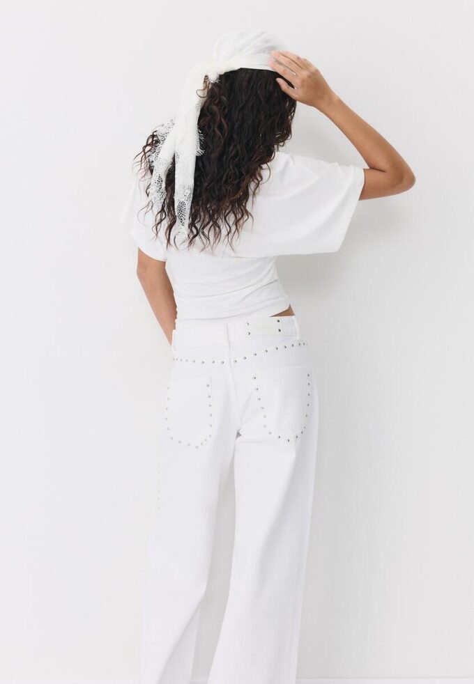 Kortærmet T-skjorte med båthals