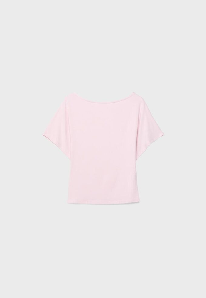 Kortærmet T-skjorte med båthals