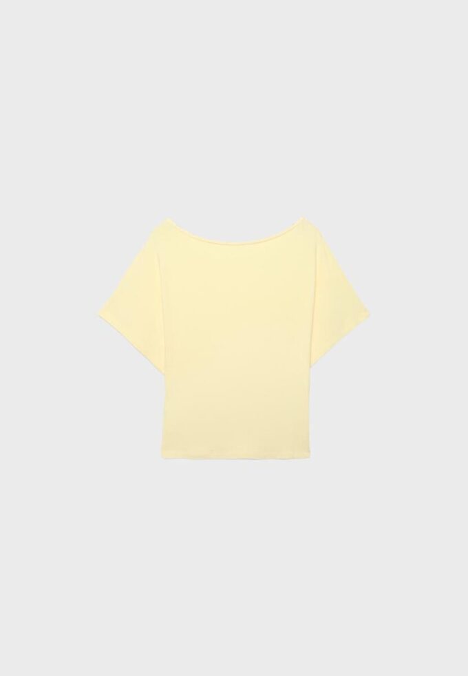 Kortærmet T-skjorte med båthals