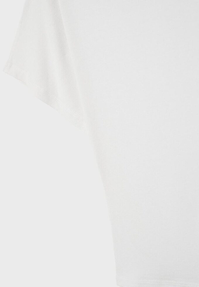 Kortærmet T-skjorte med båthals