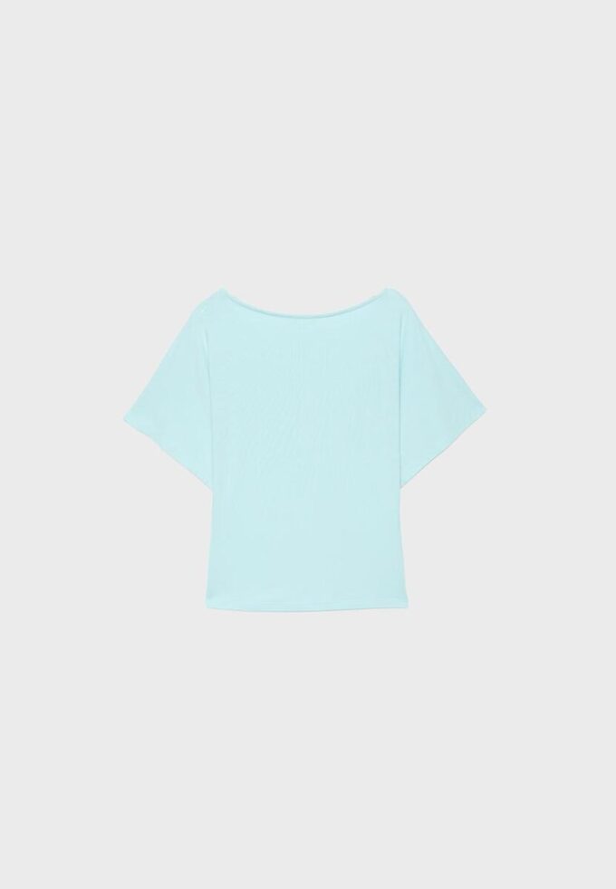 Kortærmet T-skjorte med båthals