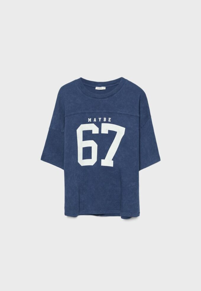 Kortærmet T-skjorte med grafisk detalj