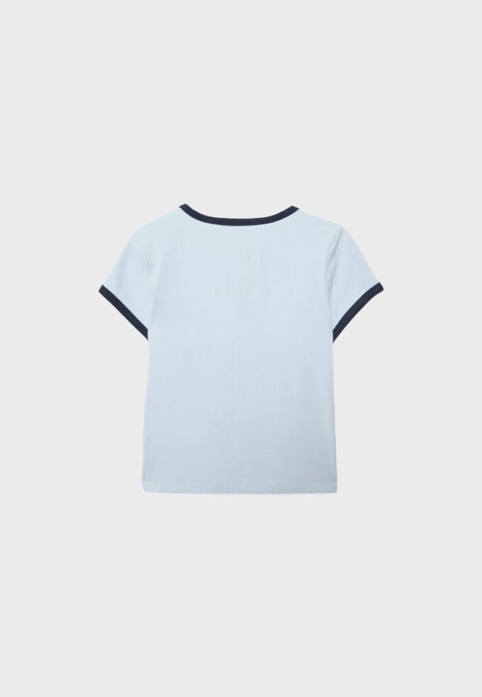 Kortærmet T-skjorte med kontrasttrykk