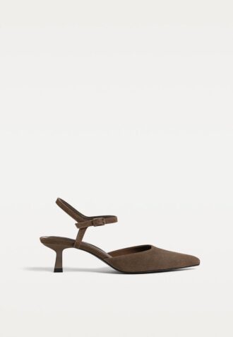 Lærsko med lav hæl