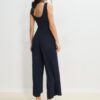 Lang, ermeløs, rett jumpsuit