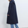 Lang, løstsittende parkas