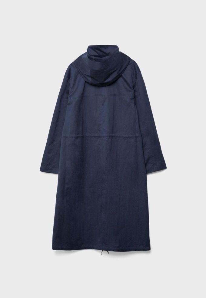 Lang, løstsittende parkas