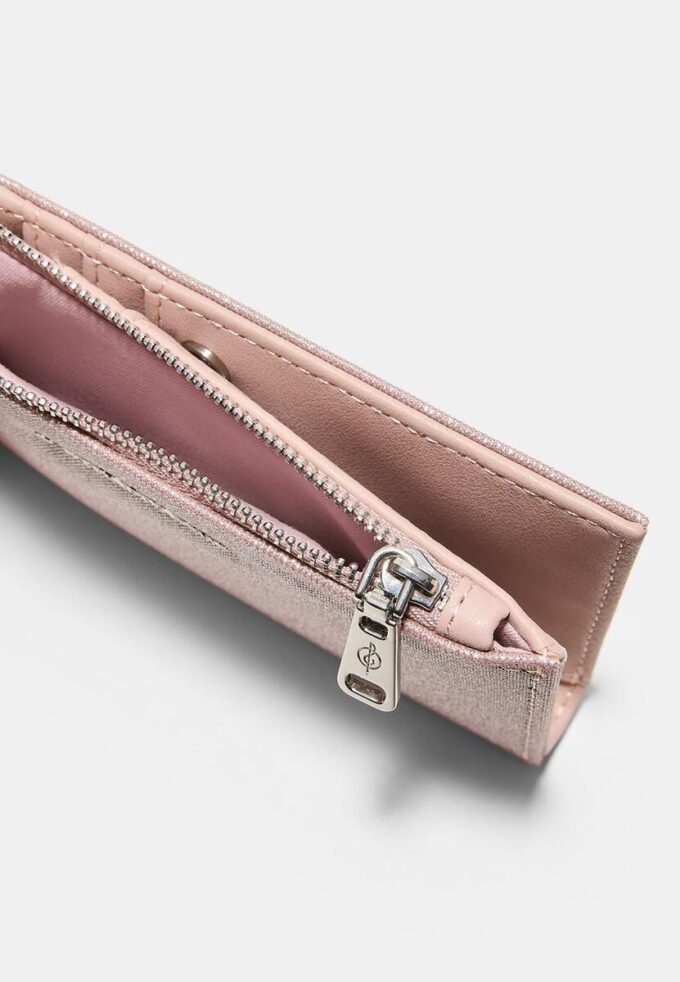 Lang, skimrende kortholderpung