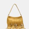 Lang skulderveske med frynser