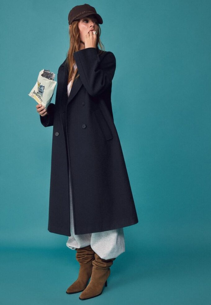 Lang, Soft-Touch oversize-kåpe